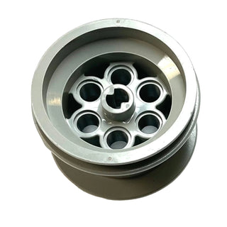 Wheel 36.8mm D. x 26mm VR with Axle Hole, Part# 6595 Part LEGO® Decent - Light Gray  