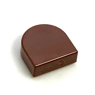 Tile Round 1x1 Half Circle Extended, Part# 24246 Part LEGO® Reddish Brown  