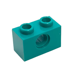 Technic, Brick 1x2 with Hole, Part# 3700 Part LEGO® Dark Turquoise