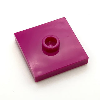 Plate, Modified 2x2 with Groove and 1 Stud in Center (Jumper), Part# 87580 Part LEGO® Magenta  