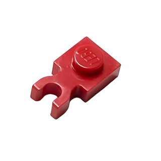 Plate, Modified 1x1 with U Clip Thick (Vertical Clip), Part# 4085c Part LEGO® Red  