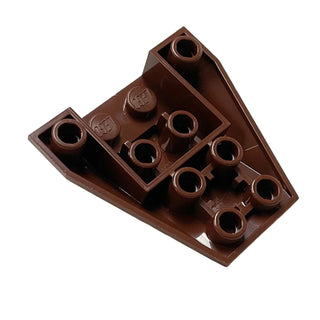 Wedge 4x4 Triple Inverted with Connections between 4 Studs, Part# 13349. Part LEGO® Reddish Brown  