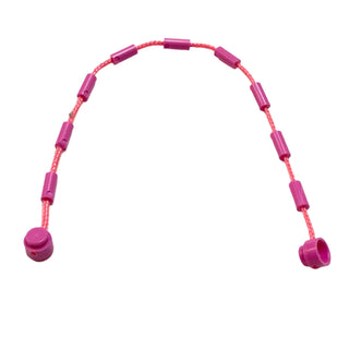 String with End Studs and Climbing Grips (21L Overall), Part# x64pb01 Part LEGO® Dark Pink  