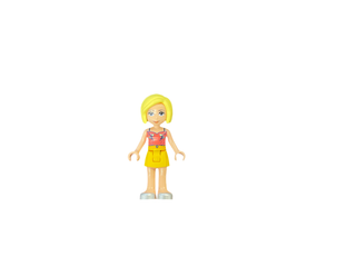 Roxy - Coral Halter Top with Bright Light Green Leaves, Yellow Skirt, Silver Shoes, frnd422 Minifigure LEGO®   