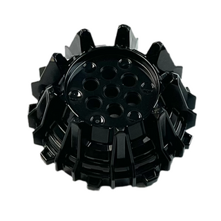 Wheel Hard Plastic with Small Cleats and Flanges, Part# 64712 Part LEGO® Black  