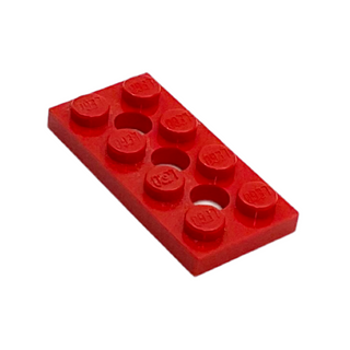 Technic, Plate 2x4 with 3 Holes, Part# 3709b Part LEGO® Red