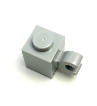 Brick, Modified 1x1 with Clip (Horizontal Grip), Part# 60476 Part LEGO® Light Bluish Gray  