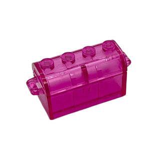 Container, Treasure Chest, Part# 4738a/4739a Part LEGO® Trans-Dark Pink