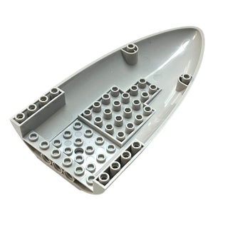 Aircraft Fuselage Forward Bottom Curved 8x16, Part# 54090 Part LEGO® Very Good - Light Bluish Gray  