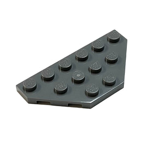 Wedge, Plate 3x6 Cut Corners, Part# 2419 Part LEGO® Dark Bluish Gray  