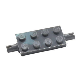 Plate, Modified 2x4 with Pins and Thin Angled Supports, Part# 30157 Part LEGO® Dark Bluish Gray