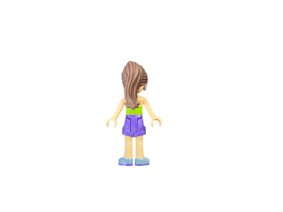 Naomi (Light Nougat) - Lime Halter Top with Dark Green Dots, Dark Purple Shorts, Sand Blue Shoes, frnds193 Minifigure LEGO®   