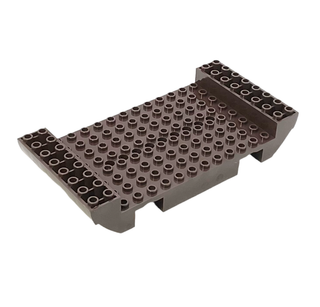 Boat, Hull Large Middle 8x16x2 1/3 with 8 or 9 Holes, Part# 2560 Part LEGO® Dark Brown  