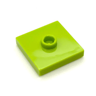 Plate, Modified 2x2 with Groove and 1 Stud in Center (Jumper), Part# 87580 Part LEGO® Lime  