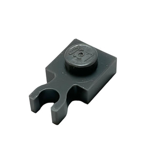 Plate, Modified 1x1 with U Clip Thin (Vertical Clip), Part# 4085b Part LEGO® Dark Bluish Gray  