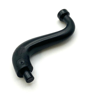 Tail/Trunk with Bar End - Short Curved Tip, Part# 43892 Part LEGO® Black  