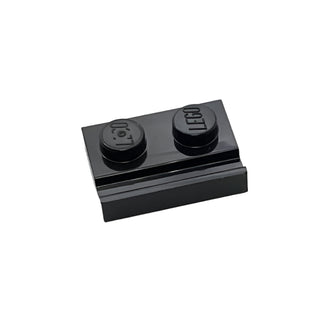 Plate, Modified 1x2 with Door Rail, Part# 32028 Part LEGO® Black