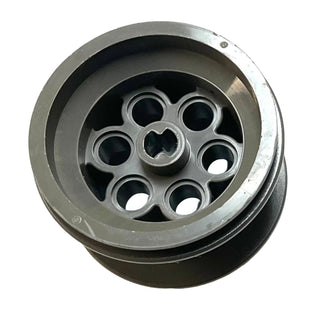 Wheel 36.8mm D. x 26mm VR with Axle Hole, Part# 6595 Part LEGO® Decent - Dark Gray  