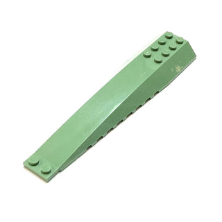 Wedge 16x4 Triple Curved without Reinforcements, Part# 89680 Part LEGO® Sand Green  