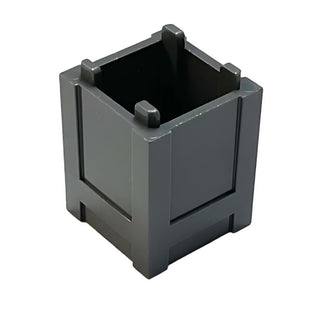 Container, Box 2x2x2 with Top Opening, Part# 61780 Part LEGO® Dark Bluish Gray  