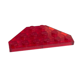 Wedge, Plate 3x6 Cut Corners, Part# 2419 Part LEGO® Decent - Trans-Red