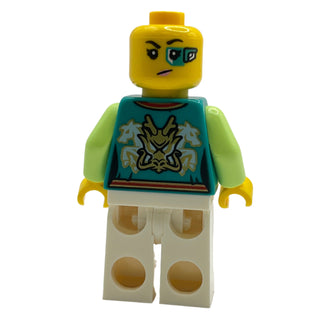 Mei - Dark Turquoise Jacket, Wink / Green Eyepiece, mk059 Minifigure United Brick Co®