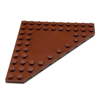 Wedge Plate 10x10 Cut Corner with no Studs in Center, Part# 92584 Part LEGO® Reddish Brown  