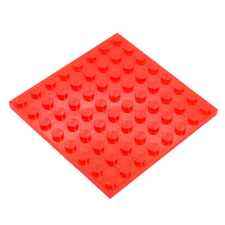 Plate 8x8, Part# 41539 Part LEGO® Decent - Trans-Neon Orange