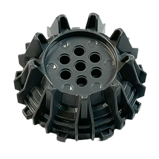 Wheel Hard Plastic with Small Cleats and Flanges, Part# 64712 Part LEGO® Dark Bluish Gray  