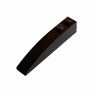 Slope Curved 6x1, Part# 42022 Part LEGO® Dark Brown  