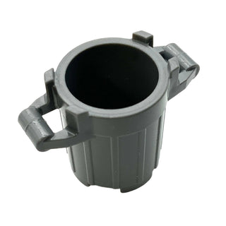 Trash Can Container with 4 Cover Holders, Part# 92926  LEGO® Dark Bluish Gray  