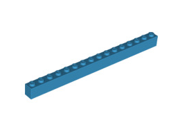 Brick 1x16, Part# 2465 Part LEGO® Dark Azure  