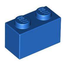 Brick 1x2, Part# 3004 and 3065 Part LEGO® Blue  