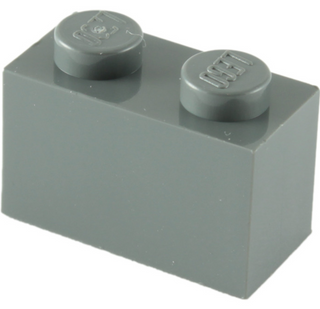 Brick 1x2, Part# 3004 and 3065 Part LEGO® Dark Bluish Gray  