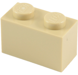 Brick 1x2, Part# 3004 and 3065 Part LEGO® Tan  