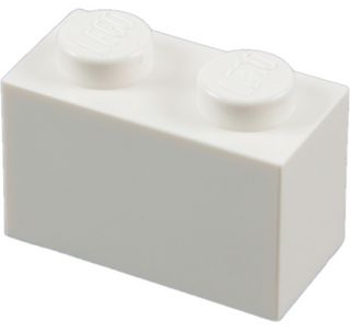 Brick 1x2, Part# 3004 and 3065 Part LEGO® White  