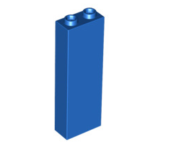 Brick 1x2x5 - Blocked Open Studs or Hollow Studs, Part# 2454 Part LEGO® Blue  