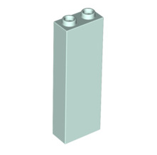 Brick 1x2x5 - Blocked Open Studs or Hollow Studs, Part# 2454 Part LEGO® Light Aqua  