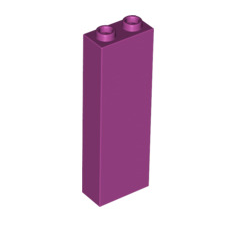 Brick 1x2x5 - Blocked Open Studs or Hollow Studs, Part# 2454 Part LEGO® Magenta  