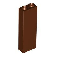 Brick 1x2x5 - Blocked Open Studs or Hollow Studs, Part# 2454 Part LEGO® Reddish Brown  