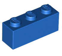 Brick 1x3, Part# 3622 Part LEGO® Blue  