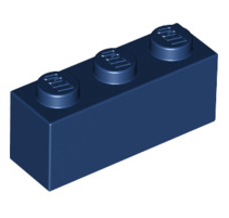 Brick 1x3, Part# 3622 Part LEGO® Dark Blue  