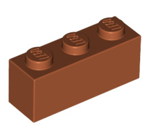 Brick 1x3, Part# 3622 Part LEGO® Dark Orange  