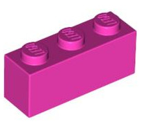 Brick 1x3, Part# 3622 Part LEGO® Dark Pink  