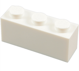 Brick 1x3, Part# 3622 Part LEGO® White  