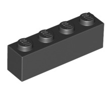 Brick 1x4, Part# 3010 Part LEGO® Black  