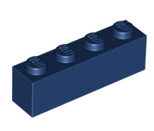 Brick 1x4, Part# 3010 Part LEGO® Dark Blue  