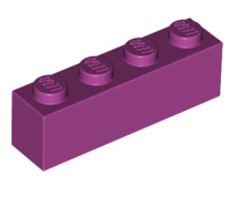 Brick 1x4, Part# 3010 Part LEGO® Magenta  