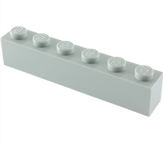 Brick 1x6, Part# 3009 Part LEGO® Light Bluish Gray  