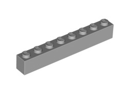 Brick 1x8, Part# 3008 Part LEGO® Light Bluish Gray  